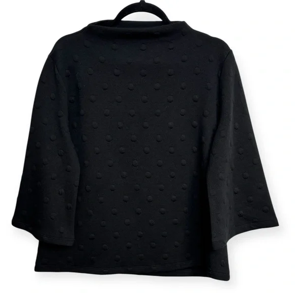 Anthropologie: W5 Women’s Black Polka Dot Textured Sweater Blouse Size M *213 - Picture 2 of 3